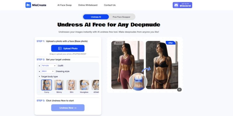 MioCreate Undress  Free Online AI Nudifier 